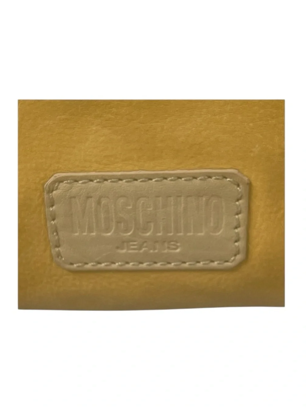Vintage 90’s: Moschino ♔ Colorblock Studded Flap Shoulder Bag ♔ Yellow Leather